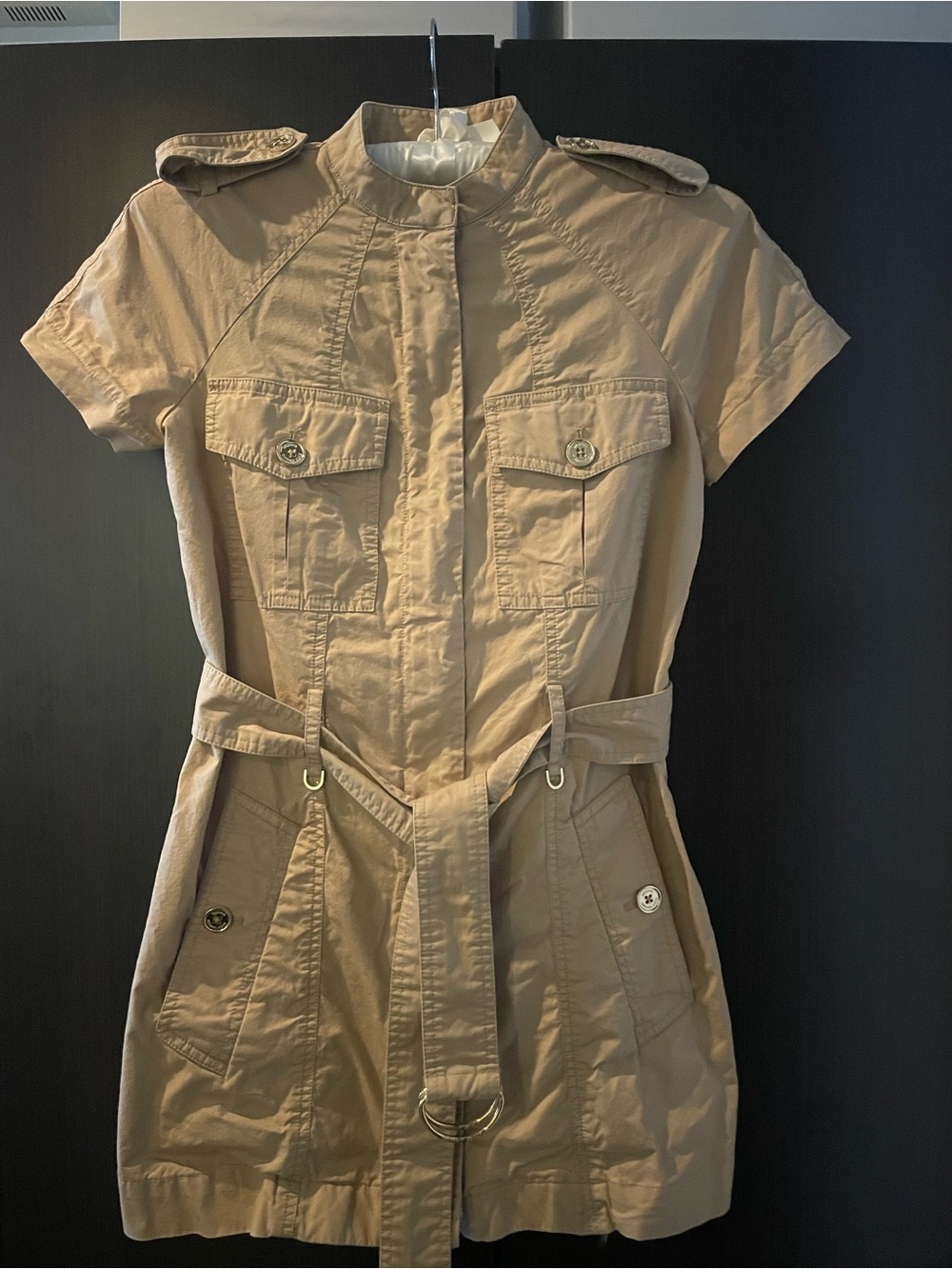 Michael Kors Neutral Beige Shirt Dress - XS
